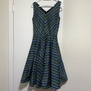 Havana Dress in Cool Stripes